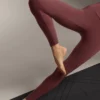 Comfortlux Leggings mit hoher Taille und geripptem Saum, knöchellang