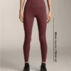 Comfortlux Leggings mit hoher Taille und geripptem Saum, knöchellang
