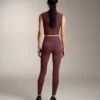 Comfortlux Leggings mit hoher Taille und geripptem Saum, knöchellang