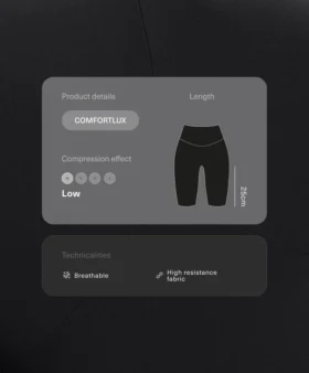 Comfortlux Radler-Leggings mit hoher Taille (25 cm)