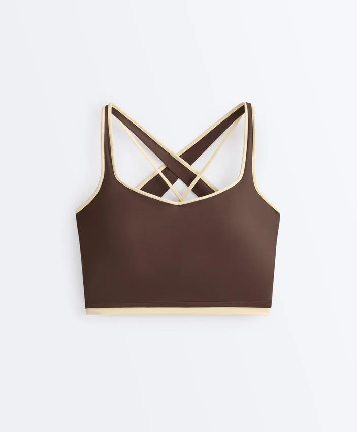 Comfortlux Tops mit kontrastierendem, gekreuztem Rücken Comfortlux Tops mit kontrastierendem, gekreuztem Rücken