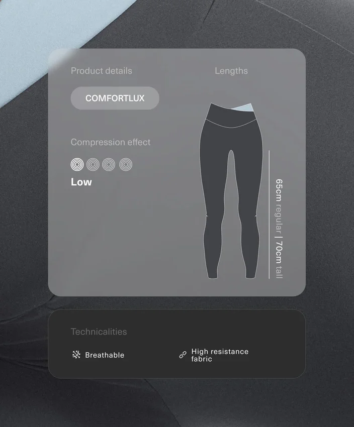 Comfortlux V-Waist Kontrast-Leggings in Knöchellänge Comfortlux V-Waist Kontrast-Leggings in Knöchellänge