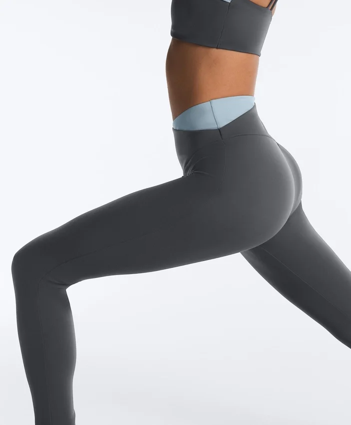 Comfortlux V-Waist Kontrast-Leggings in Knöchellänge Comfortlux V-Waist Kontrast-Leggings in Knöchellänge