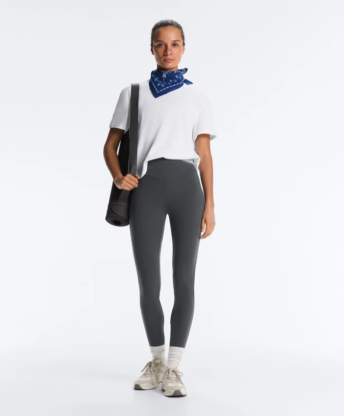 Comfortlux V-Waist Kontrast-Leggings in Knöchellänge Comfortlux V-Waist Kontrast-Leggings in Knöchellänge