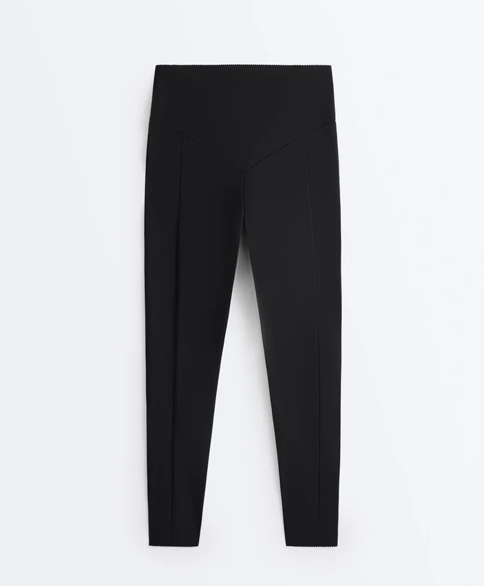 Compressive Leggings mit hoher Taille und Knöchellänge, mit Tasche Compressive Leggings mit hoher Taille und Knöchellänge, mit Tasche