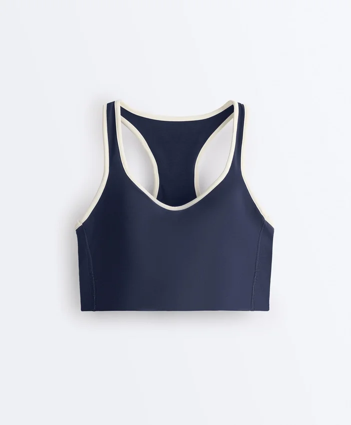 Compressive Sport-BH mit mittlerer Stützkraft und Gummikörbchen Compressive Sport-BH mit mittlerer Stützkraft und Gummikörbchen