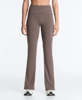 Drapierte, hoch taillierte Comfortlux-Hose mit ausgestelltem Bein