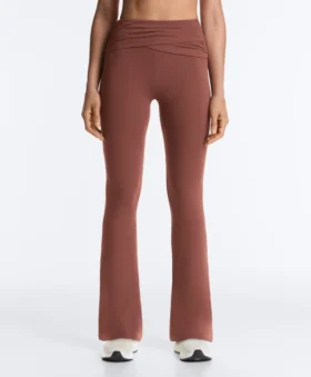 Drapierte, hoch taillierte Comfortlux-Hose mit ausgestelltem Bein