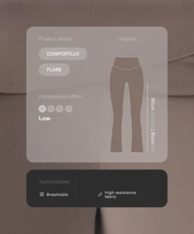 Drapierte, hoch taillierte Comfortlux-Hose mit ausgestelltem Bein