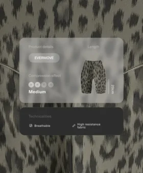 Evermove High-Rise 20 cm Radler-Leggings mit Leopardenmuster Evermove High-Rise 20 cm Radler-Leggings mit Leopardenmuster