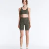 Evermove High-Rise 20 cm Radler-Leggings mit Leopardenmuster