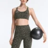 Evermove High-Rise 20 cm Radler-Leggings mit Leopardenmuster