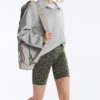 Evermove High-Rise 20 cm Radler-Leggings mit Leopardenmuster