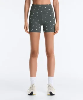 Evermove Hotpants mit hoher Taille (10 cm) und Blumenprint