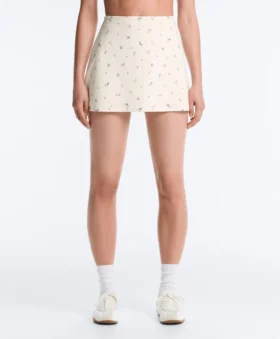 Evermove kurzer Floral-Print-Shorts-Rock mit hoher Taille