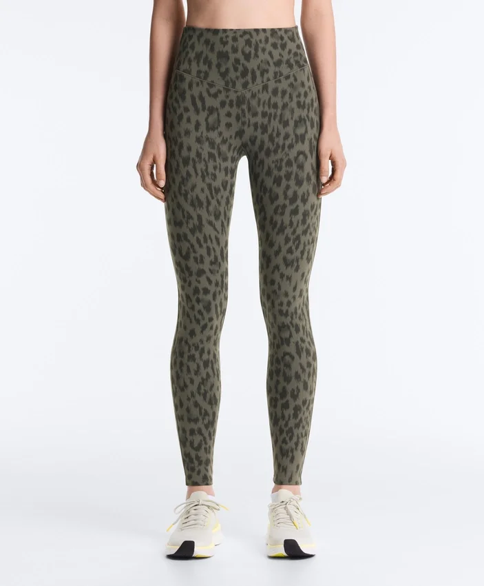 Evermove Leggings mit Leopardenmuster, hoher Taille und knöchellanger Passform Evermove Leggings mit Leopardenmuster, hoher Taille und knöchellanger Passform