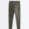 Evermove Leggings mit Leopardenmuster, hoher Taille und knöchellanger Passform Evermove Leggings mit Leopardenmuster, hoher Taille und knöchellanger Passform
