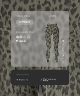 Evermove Leggings mit Leopardenmuster, hoher Taille und knöchellanger Passform