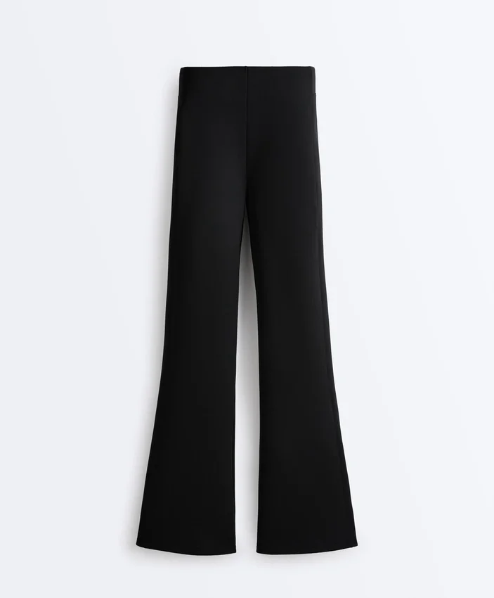 Flare-Hose mit hoher Taille im Neopren-Look Flare-Hose mit hoher Taille im Neopren-Look