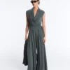 Fliessende Hose mit plissierter Taille aus Modal-Mischgewebe Fliessende Hose mit plissierter Taille aus Modal-Mischgewebe