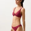 Geometrisches Jacquard-Halter-Bikinioberteil Geometrisches Jacquard-Halter-Bikinioberteil