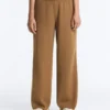 Gerade geschnittene Hose mit seitlicher Strickstruktur Gerade geschnittene Hose mit seitlicher Strickstruktur