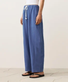 Gerade Hose aus Lyocell-Mischung und 24 % Leinen