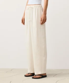Gerade Hose aus Lyocell-Mischung und 24 % Leinen