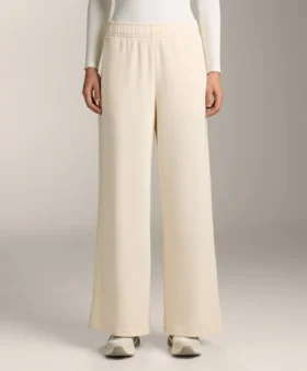 Gerade Hose mit geripptem Saum und Soft Touch-Modal