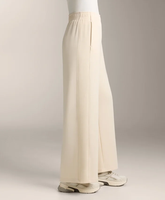 Gerade Hose mit geripptem Saum und Soft Touch-Modal Gerade Hose mit geripptem Saum und Soft Touch-Modal