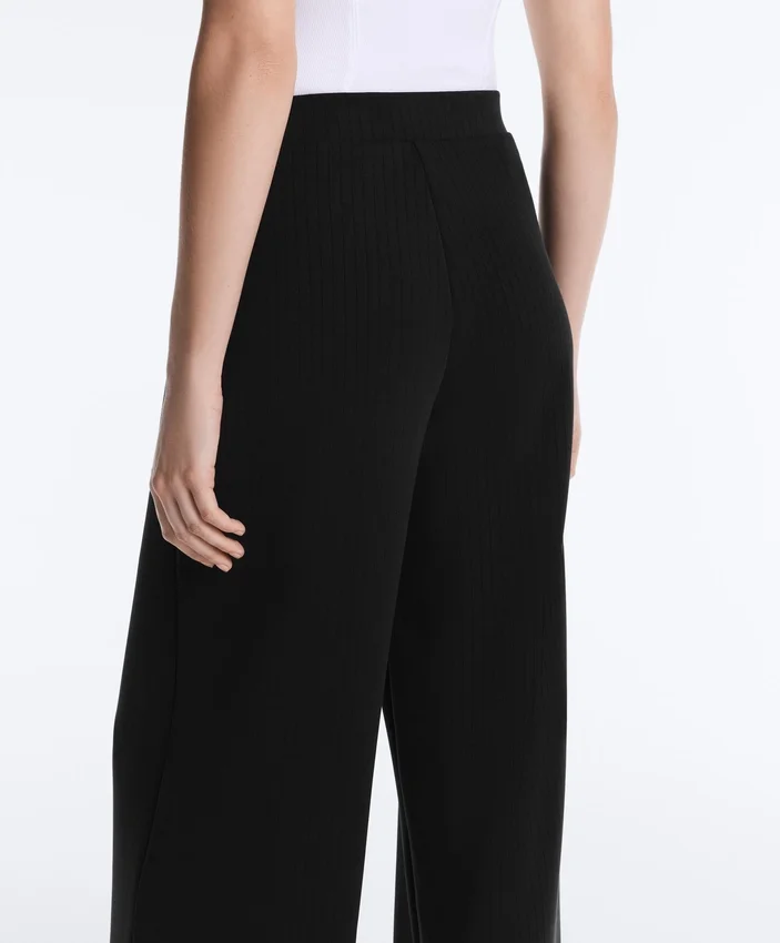 Geradlinige, gestreifte Hose mit Soft Touch-Modal Geradlinige, gestreifte Hose mit Soft Touch-Modal