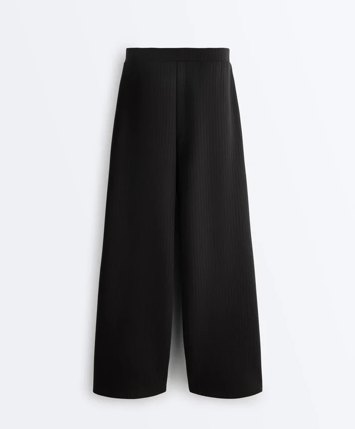 Geradlinige, gestreifte Hose mit Soft Touch-Modal Geradlinige, gestreifte Hose mit Soft Touch-Modal