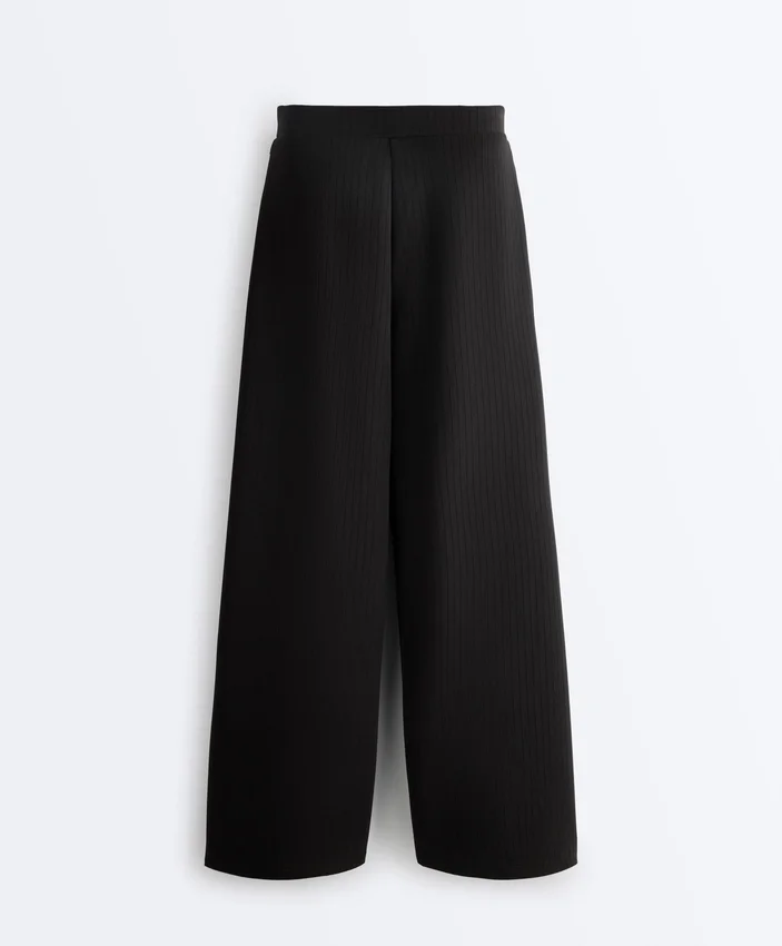 Geradlinige, gestreifte Hose mit Soft Touch-Modal Geradlinige, gestreifte Hose mit Soft Touch-Modal