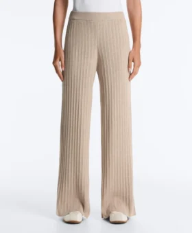Geradlinige Hose aus Rippstrick