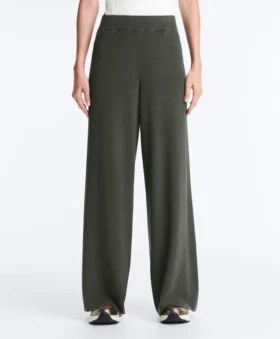 Geradlinige Hose aus Rippstrick