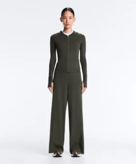 Geradlinige Hose aus Rippstrick