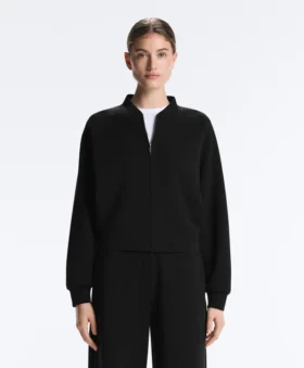 Gestreifte Bomberjacke aus Soft Touch-Modal