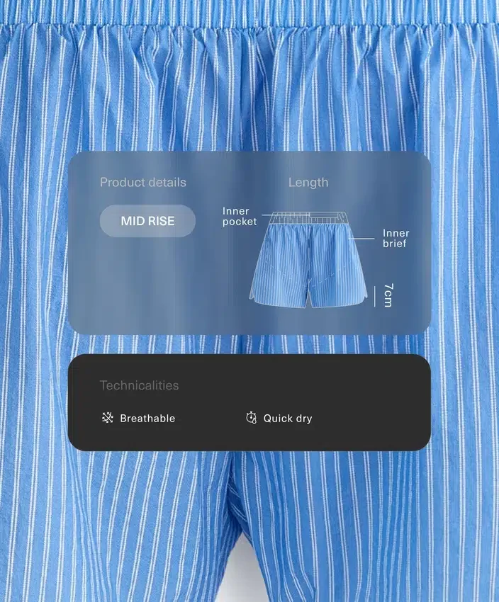 Gestreifte Funktionsshorts Gestreifte Funktionsshorts