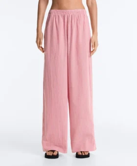 Gestreifte Hose aus 100 % Baumwolle mit geradem Bein