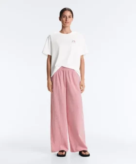 Gestreifte Hose aus 100 % Baumwolle mit geradem Bein