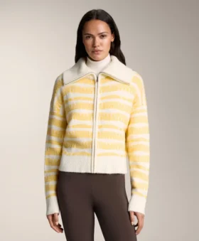 Gestreifte Jacquard-Jacke