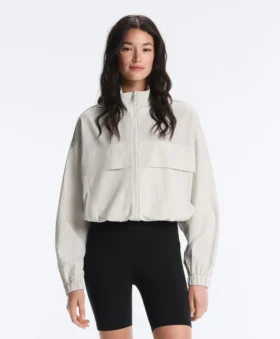 Gestreifte Stretch-Overlay-Jacke