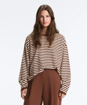 Gestreifter Langarm-Pullover