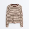 Gestreifter Langarm-Pullover