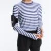 Gestreiftes, langärmeliges Funktions-T-Shirt