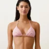 Gestreiftes Triangel-Oberteil für Bikinis Gestreiftes Triangel-Oberteil für Bikinis