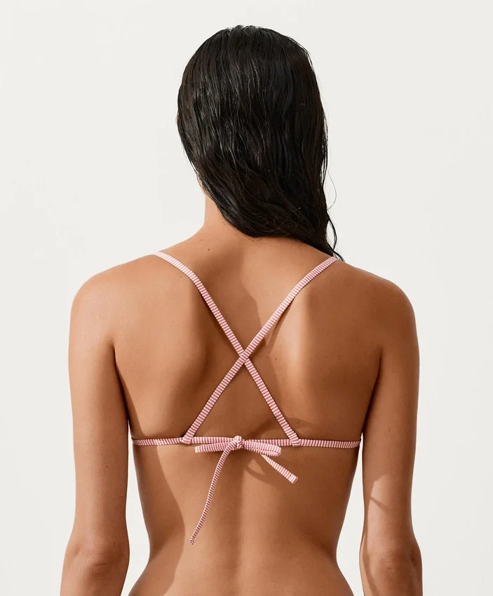 Gestreiftes Triangel-Oberteil für Bikinis Gestreiftes Triangel-Oberteil für Bikinis