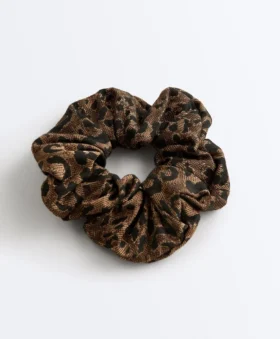 Grosses Haargummi mit Leoparden-Jacquardmuster Grosses Haargummi mit Leoparden-Jacquardmuster