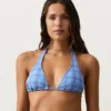 Halterneck-Bikini mit Gingham-Muster