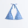Halterneck-Bikini mit Gingham-Muster